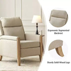 Rosa Upholstered Push Back Recliner Set of 2-BEIGE