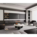 35 Cloud Coffee Table with Ball Legs, Modern Irregular Center Table for Living Room, Black