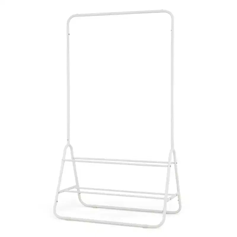 Costway Heavy Duty Clothes Rack Metal Garment Rack with Hanging Rod and Storage Shelves White/Black