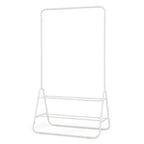 Costway Heavy Duty Clothes Rack Metal Garment Rack with Hanging Rod and Storage Shelves White/Black
