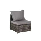 4pcs Outdoor Sectional Sofa Set Patio Daybed Chat Conversation Set Wicker Garden Seating Set with Retractable Canopy, Coffee Table, Cushion-ModernLuxe