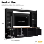 ModernLuxe Farmhouse Arched Entertainment Center Wall Unit, Fits TVs Up to 70, Large TV Stand Media Console with Drawers & Bookshelves