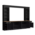 ModernLuxe Farmhouse Arched Entertainment Center Wall Unit, Fits TVs Up to 70, Large TV Stand Media Console with Drawers & Bookshelves