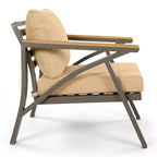 Ensemble de canapé d'angle 6 pièces Whisen pour patio, salon de jardin avec canapé 3 places, 2 fauteuils, 2 poufs, table basse