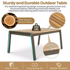 Ensemble de canapé d'angle 6 pièces Whisen pour patio, salon de jardin avec canapé 3 places, 2 fauteuils, 2 poufs, table basse