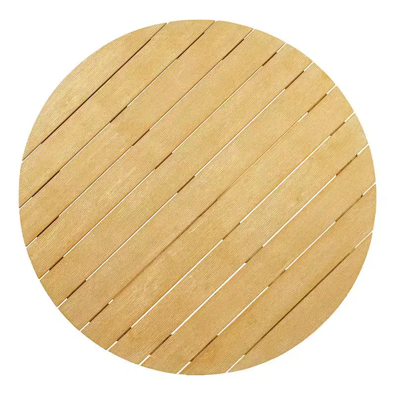 Ensemble de repas extérieur rond Whisen 5 pièces pour 4 personnes, table et chaises de patio, ensemble de conversation de jardin moderne, 1 table à manger et 4 chaises baquets