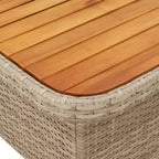 vidaXL 5 Piece Patio Dining Set with Cushions Beige Poly Rattan