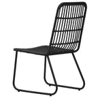 vidaXL 9 Piece Patio Dining Set Poly Rattan and Glass