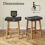 Yaheetech Lot de 3 tabourets de bar rembourrés hauteur comptoir pour cuisine et salle à manger