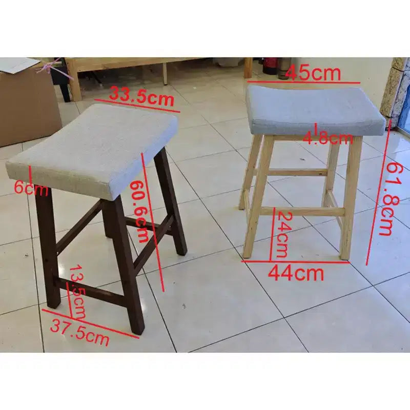 Yaheetech Set of 3 Counter Height Upholstered Bar Stools for Kitchen Dining