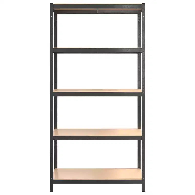 vidaXL Étagères Robustes à 5 Niveaux 2 pcs Acier et Bois d'Ingénierie Gris