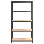 vidaXL Étagères Robustes à 5 Niveaux 2 pcs Acier et Bois d'Ingénierie Gris
