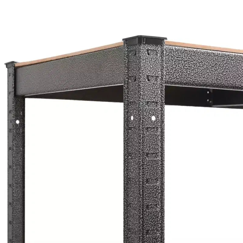 vidaXL Étagères Robustes à 5 Niveaux 2 pcs Acier et Bois d'Ingénierie Gris