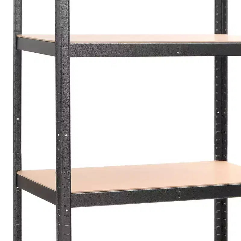 vidaXL Étagères Robustes à 5 Niveaux 2 pcs Acier et Bois d'Ingénierie Gris