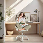 Teddy Fleece Vanity Chair Cat Paw Backrest 360 Swivel Height Adjustable 300LBS Support Tool-Free Assembly for Home Office Bedroom