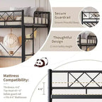 GuatoWave Heavy Duty Space-Saving Loft Bed Frame with Stairs for Adults, Teens & Kids