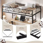 GuatoWave Heavy Duty Space-Saving Loft Bed Frame with Stairs for Adults, Teens & Kids