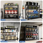 Étagères de garage métalliques robustes réglables, unité d'étagères industrielles, rayonnage de rangement en acier pour entrepôt, noir
