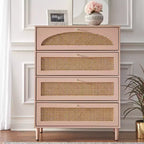 Lifestorey Taylor Mid Century Modern 4 Drawer Chest Dresser