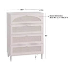 Lifestorey Taylor Mid Century Modern 4 Drawer Chest Dresser