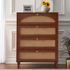 Lifestorey Taylor Mid Century Modern 4 Drawer Chest Dresser
