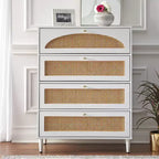 Lifestorey Taylor Mid Century Modern 4 Drawer Chest Dresser