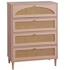 Lifestorey Taylor Mid Century Modern 4 Drawer Chest Dresser