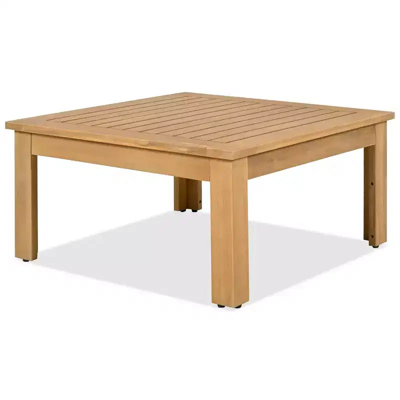 ModernLuxe Ensemble de canapés de jardin en L 4 pièces, en bois d'acacia, avec accoudoirs en corde tressée et table basse
