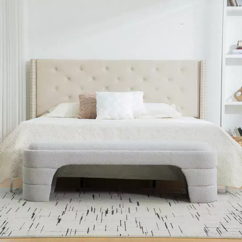 Banc rembourré ModernLuxe – Bout de lit rembourré – Banc minimaliste – Ottoman – Banc d'entrée – Repose-pieds