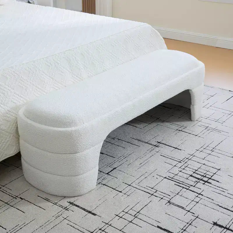 Banc rembourré ModernLuxe – Bout de lit rembourré – Banc minimaliste – Ottoman – Banc d'entrée – Repose-pieds