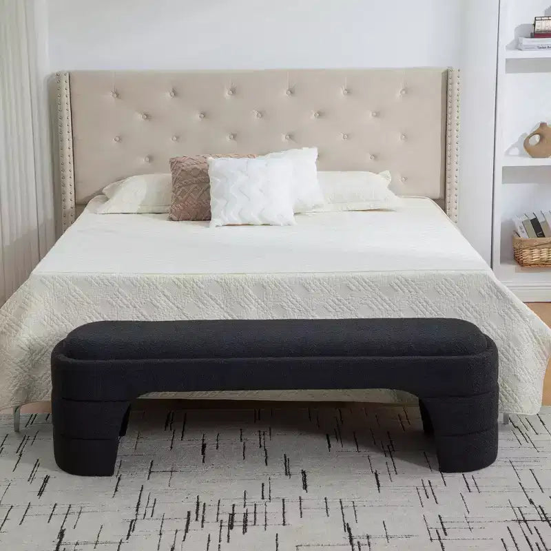 Banc rembourré ModernLuxe – Bout de lit rembourré – Banc minimaliste – Ottoman – Banc d'entrée – Repose-pieds
