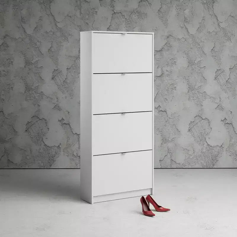 Tvilum, Meuble à Chaussures Bright à 4 Tiroirs, Blanc