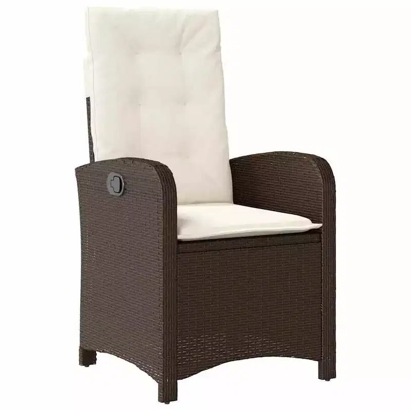vidaXL Salon de jardin avec coussins 5 pcs Résine tressée marron