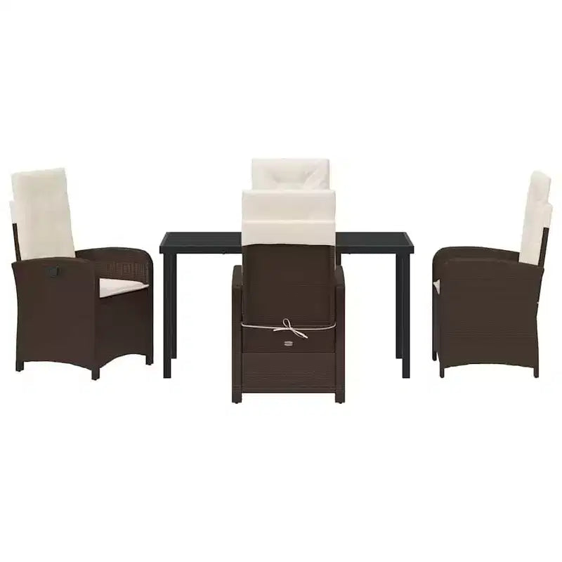 vidaXL Salon de jardin avec coussins 5 pcs Résine tressée marron