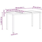 vidaXL Garden Dining Set 5 pcs Black Powder-Coated Steel