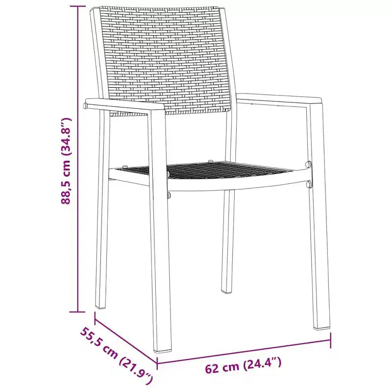 vidaXL Garden Dining Set 5 pcs Black Powder-Coated Steel