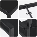 vidaXL Garden Dining Set 5 pcs Black Powder-Coated Steel