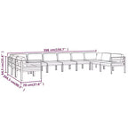 vidaXL 10 Piece Patio Lounge Set with Cushions Aluminum Anthracite