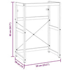 vidaXL Meuble sous-vasque Noir Fer enduit de poudre 59x38x83 cm