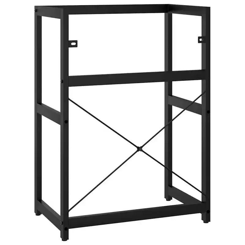 vidaXL Meuble sous-vasque Noir Fer enduit de poudre 59x38x83 cm