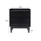 Middlebrook Designs Mid-Century 2-Drawer Solid Wood Nightstand