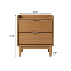 Middlebrook Designs Mid-Century 2-Drawer Solid Wood Nightstand