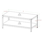 Table basse d'angle en fer Middlebrook Witten 46 pouces