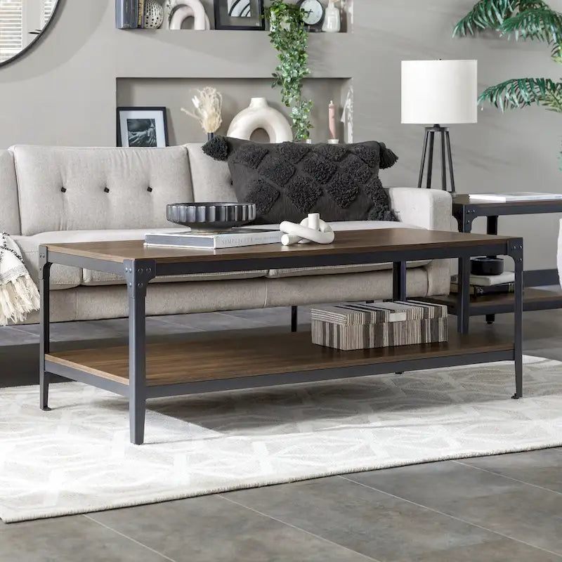 Table basse d'angle en fer Middlebrook Witten 46 pouces
