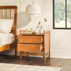 Middlebrook Designs Mid-Century Modern Solid Wood Nightstand
