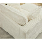 Beige 47.8 Upholstered Oversized Chaise Longue with Ottoman