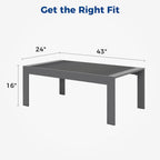 All-Weather Aluminum Outdoor Coffee Table