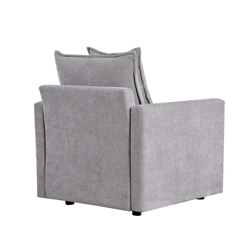 33.07 Upholstered Arm Chair with Solid Wood Frame