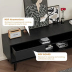 63 Vintage TV Stand with Shelves & Drawers for 60 TVs