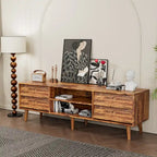 63 Vintage TV Stand with Shelves & Drawers for 60 TVs